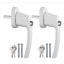 Universal Window Handle for Key Locking Applications, Lockable Aluminum Alloy Handle for Double Glazing, Balcony Door Handle with Smooth Handles and E