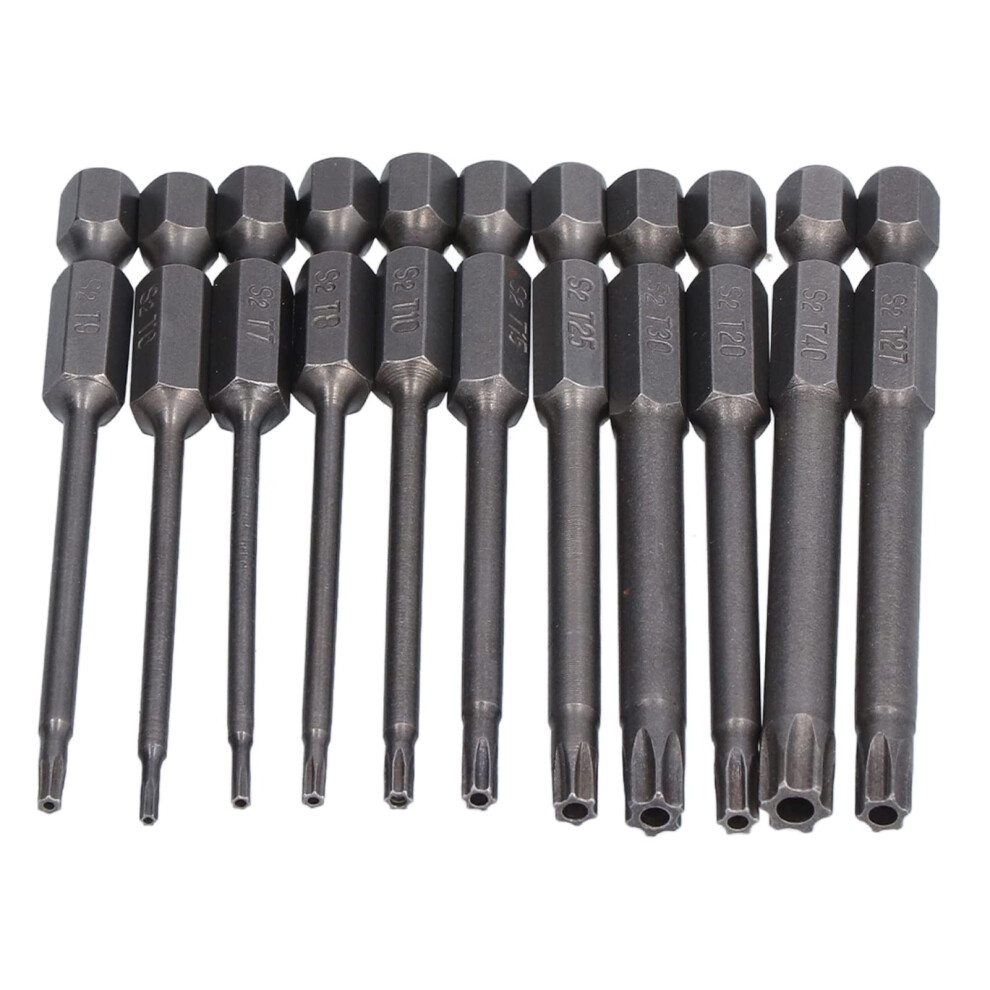 Safety Plum Blossom Drill Bit Set 11Piece 1/4In Hex Shank S2 Steel Magnetic 75Mm Screwdriver Bit Set 9119770956118