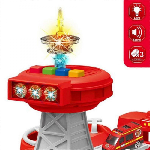 Interactive Sound & Light Parking Garage Play Set for Kids 1