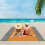 Couverture de plage surdimensionnée, 211 cm  198 cm, double ancrage, séchage rapide, anti-sable et résistante à l'eau, usage multiple, 3