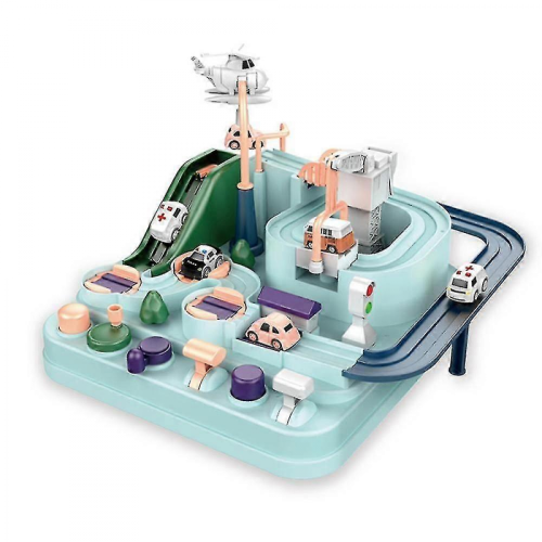 Circuit de jeu de wagons de course GreenAdventure pour enfants