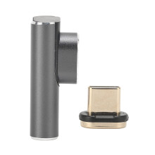 Magnetisk ladeadapter PD-hurtiglading, type C til magnetisk L-tuppkontakt for Mac-bærbare datamaskiner, aluminiumslegeringshus med automatisk