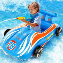 Aufblasbarer Rennwagen mit Wasserpistole – Poolspielzeug für Kinder 4-8 Jahre
