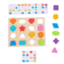 Holzpuzzle Farben & Formen Sortierspiel – Lernspielzeug für Kindergartenkinder