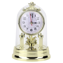 Table Clock European Retro Style Antique Silent Movement Gold Finish Living Room Table Clock Home Decor