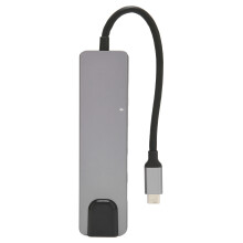 Oiriúntóir Ilchalafort Do Stáisiún Dugaireachta Ríomhaire Glúine, Aschur HDMI 4K Le Port RJ45Ethernet Seachadta Cumhachta Mol Muirir Thapa, Mol
