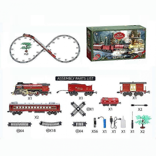 Circuit de train télécommandé avec lumières et sons, cadeau idéal pour Noël 1