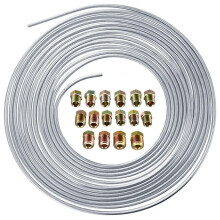 Copper Brake Fuel Pipe Hose Line Coated Steel Tubing 25 Ft Roll 3/16 Metric Fittings Copper Nickel Hose