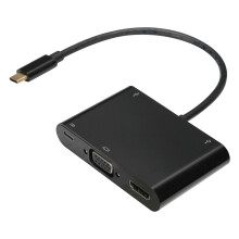 HDMI naar VGA-adapter voor monitor, Micro HDMI naar VGA-kabel met audio-aansluiting, ondersteunt Full HD-resolutie, vergulde connectoren,