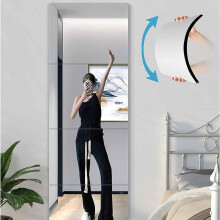 Mirror Tiles for Wall Decor, Self Adhesive Acrylic Square Mirror Shatterproof and Unbreakable Mirror Sheets, Flexible Wall Mirror Decor for Home