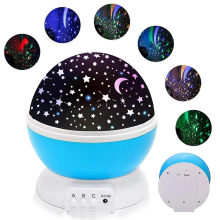 Blue Romantic Star Sky Projector, 360 Rotating LED Night Light for Kids, Constellation Lamp with Moon, Christmas Gift