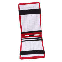 Portable Golf Scorebook Leather Score Recording Notebook With Flip Design Outdoor Golfers Black Red Water Resistant