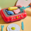 Friggitrice Giocattolo ad Acqua con Cibo che Cambia Colore, Set Cucina Bambini 3