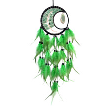 Spiritual Peace Dreamcatchers Pendant with Crystal Stone-Green