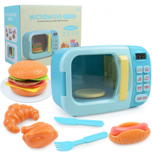 Ensemble de cuisine BlueKids avec micro-ondes électrique à minuterie - Cadeau éducatif pour enfants