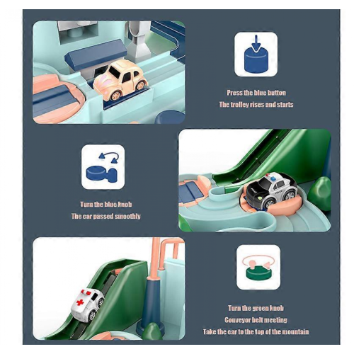 Circuit de voitures pour enfants, kit de construction automobile 2