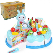 Jouets de découpe de gâteaux bleus - Faire semblant de découper un gâteau aux fruits - Jouets pour garçons et filles