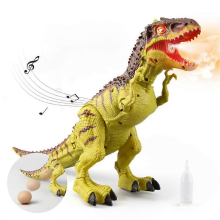 Electric Dinosaur Robot with Eggs, Roar & Glow Walking Dino Figure Toy Gift for Boys (Yellow)
