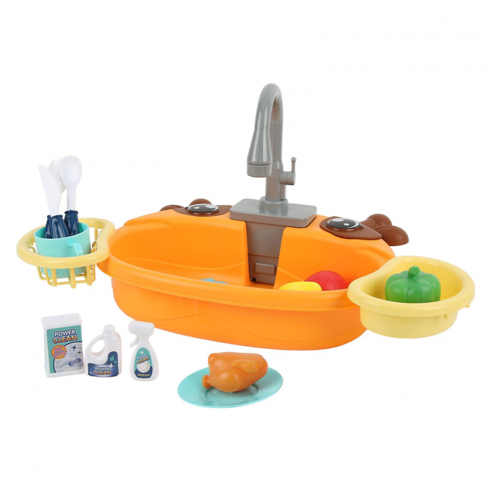 Boys Electric Dishwasher Kitchen Playset Sink Toy For Kids Girls Educational