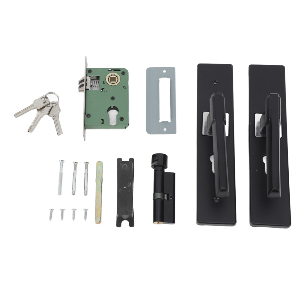 Universal Door Lever Lock Set With Keys, Thickened Reinforced Panel No Sag No Looseness Manganese Steel Silent Bearing Easy Install Wear Resistant Fro 9554910114407