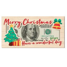 Wooden Money Holder Cash Clip, Lightweight Gift For Family And Kids, Christmas Gift Idea