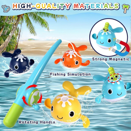 Jouet de bain interactif, jeu de pêche magnétique à remontoir 2