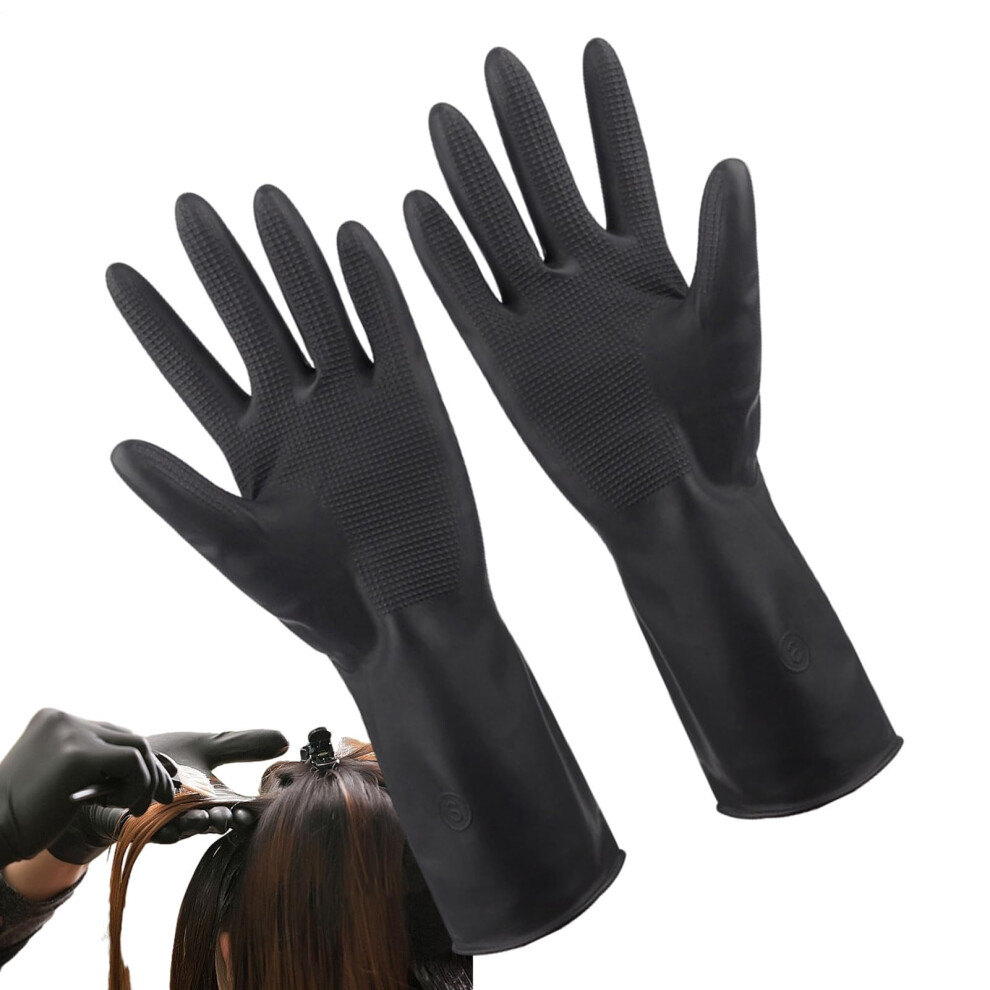 Hair Dye Gloves Size M Salon Gloves Latex Textured Anti Slip Mittens For Kitchen Prep Lab Work 9365049237000