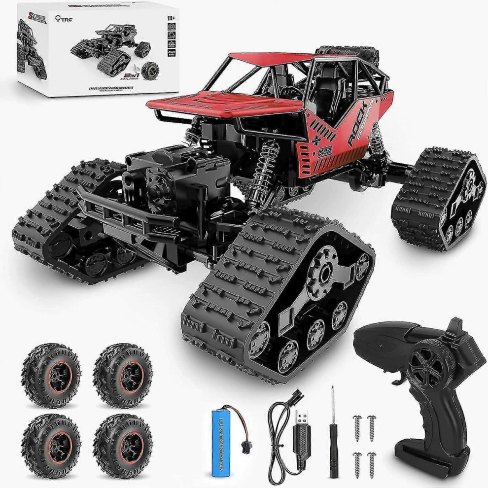 2 In 1 Rc Car, 1:14 Scale 25 Mph 40 Km/H High Speed 4Wd Off-Road Remote Control Truck For Adults Kids, 2.4Ghz All Terrain Toy Car 7057162598879