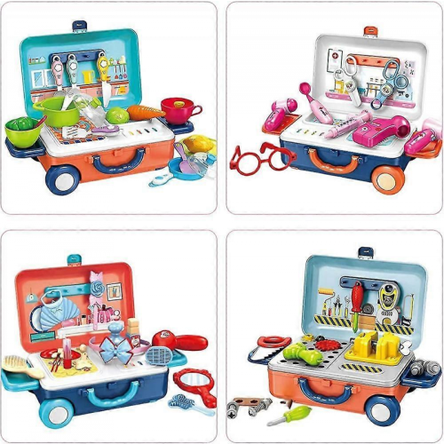 Ensemble de cuisine portable pour enfants avec accessoires éducatifs 2