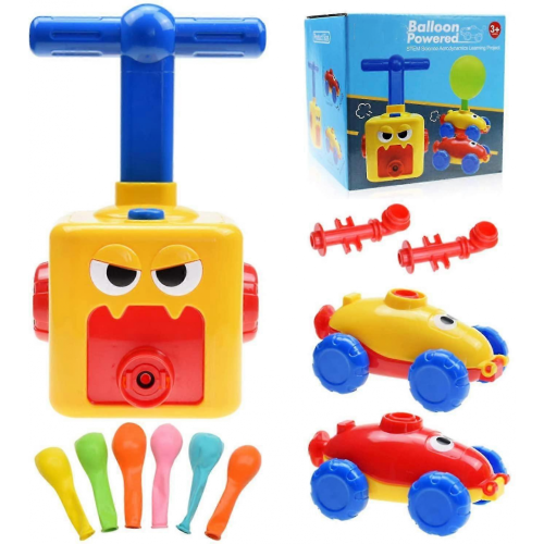 Set auto giocattolo con lanciatore e pompa gonfiabile per bambini e bambine