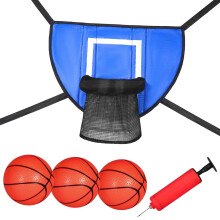 Mini Basketball Hoop for Trampoline With Enclosure, Lightweight Baseboard, Includes Pump, For Kids And Adults