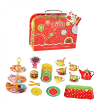 Service à thé multicolore 25,5x11,2x18,5 cm avec étui, jouet de rôle 3-6 ans
