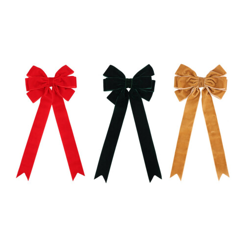 Velvets Bows Wreath for Storefront and Event Use Handmade-Red 1