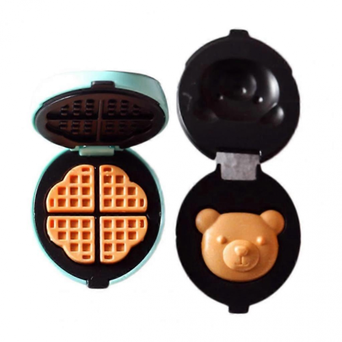 Realistic Dollhouse Mini Toaster & Waffle Maker Kids Kitchen Play Set
