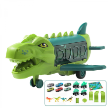 Avion de transport sur rails 100% neuf avec 2 hélicoptères dinosaures et mini voitures de course, coffret de jeu inclus