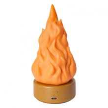 Flickering Flame LED Table Lamp, 3-Mode Flameless Night Light for Indoor/Outdoor, Halloween Bedroom Desk Decor
