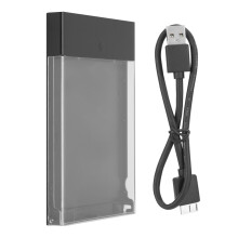 Imfhálú Tiomántán Crua Seachtrach Breiseán & Seinn le USB3.0 go SATA III a thacaíonn le Cás Glan Trédhearcach UASP, Dearadh Gan Uirlisí do