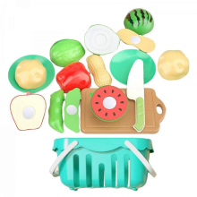 Set da cucina B200x120x100mm con cibo finto da tagliare, giocattolo per bambini e bambine, stile A