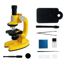 D14.5x9x24cm Kids Microscope Toy Kit, HD Scientific Exploration for Home School Boys A