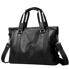 Handbag Leather Laptop Briefcase Horizontal Computer Bag Men's Business Trip Large Capacity Briefcase