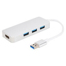 USB-Typ-C-Netzwerkkarten-Dockingstation mit Hochgeschwindigkeits-Datenübertragung, USB-zu-HDMI-Adapter aus Aluminiumlegierung, 3-Port-Hub,