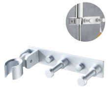 Multifunctionele aluminium wandhaak met hoogwaardige roestvrijstalen onderdelen, stijlvol design, robuuste verstelbare douchebeugel voor keuken en