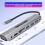 Διανομέας USB C με προσαρμογέα πολλαπλών θυρών οθόνης 4K, σταθμός σύνδεσης παροχής 7