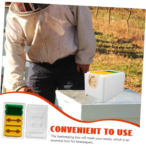 Bee Mating Hive 4Frame Feeding Box Upgraded Plastic Beehive Beekeeping Tool Pollination 2