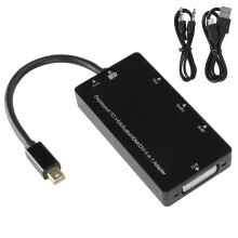 Multipoortadapter voor HDMI, VGA, DVI, audio-uitgang en mini-displaypoortconverter, compatibel met MacBook, hoge resolutie video, ondersteuning voor