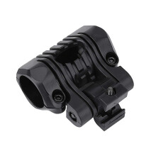 25Mm Helmet Flashlight Holder Mount Black, Tactical Airsoft Quick Release Clamp Clip Mount, Fast Helmet Compatible