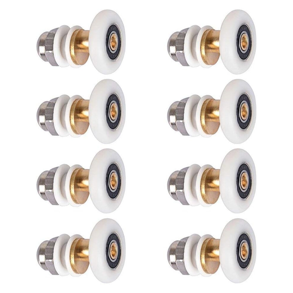 Sliding Door Pulleys, Heavy Duty Replacement For Bathroom Pan Shower Door Rollers, Ultra-Quiet, Strong Load-Bearing Capacity, Easy Installation, 25Mm 9554910111222