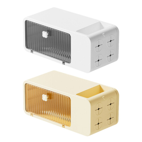 Stylish Wall Mounted Tissue Storage Box-Creamy Yellow 1