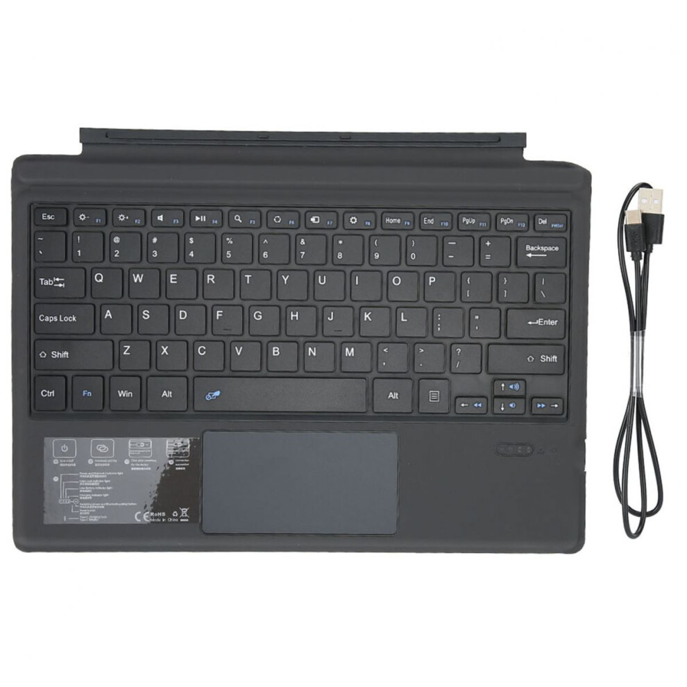 Wireless Bluetooth Keyboard For Microsoft Surface Pro Multi Gesture Touchpad With 7 Color Backlit Rechargeable Battery Adjustable Angle Placement Magn 9486358020838