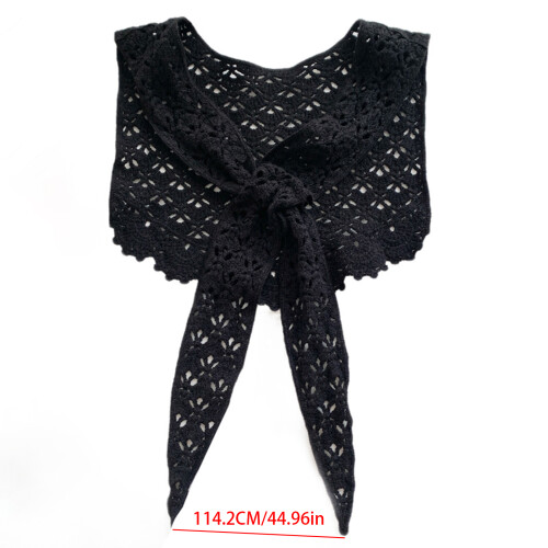 Châle à fleurs en Crochet élégant, cape fine-695 riz blanc 1
